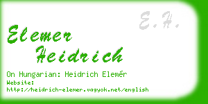 elemer heidrich business card